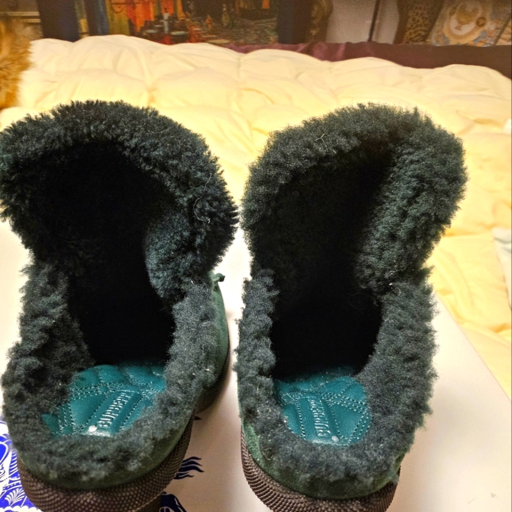 New Burberry fur Suede mules. - Picture 8 of 12